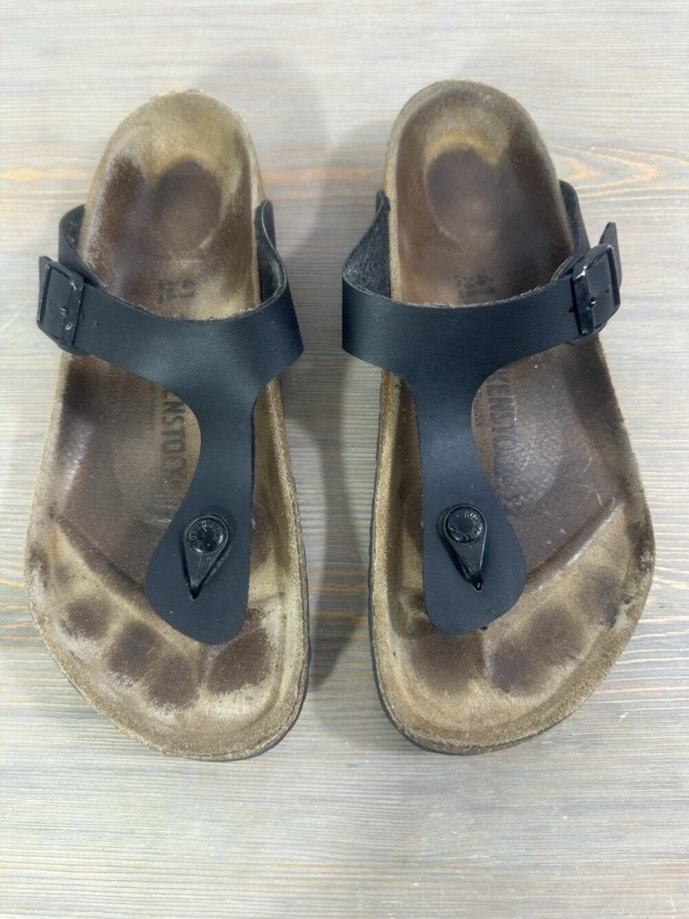 Birkenstock Gizeh Black Leather Women's Sandal US 10-10.5 EU 41